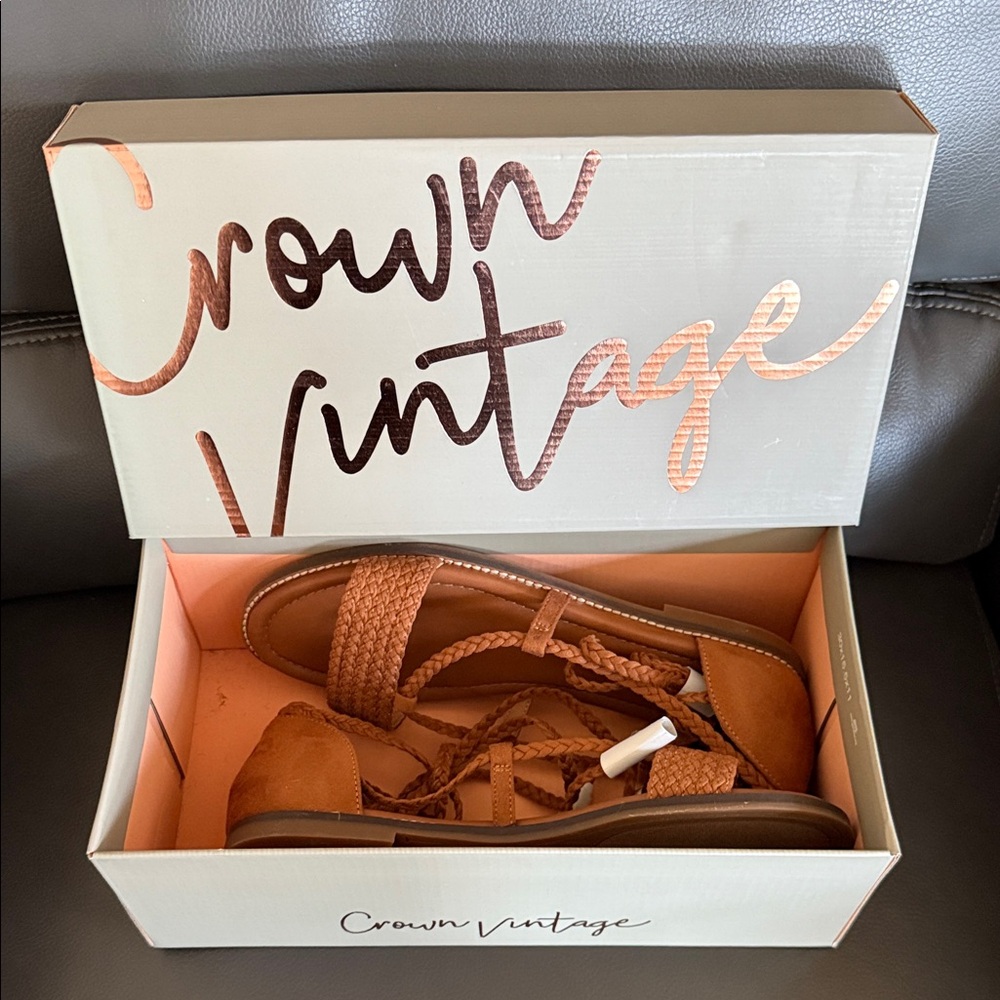 Crown Vintage Brown Preslen Gladiator Sandals 8 1/2